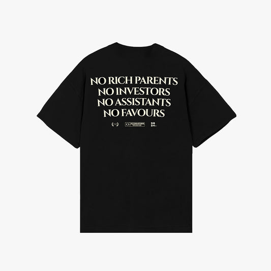 No rich parents T-shirt - Black