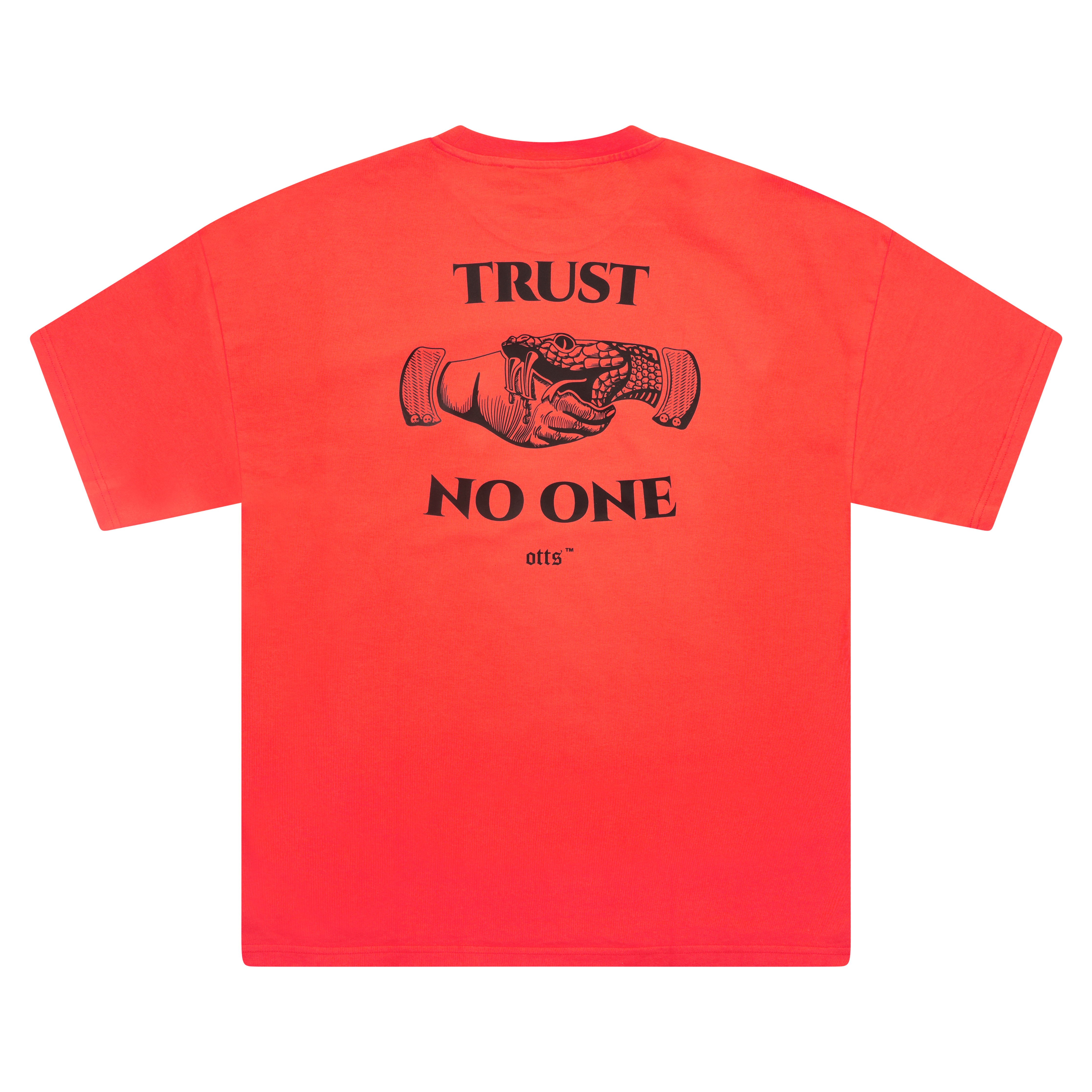 Trust no one T-shirt - Hot Orange