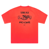 Trust no one T-shirt - Hot Orange